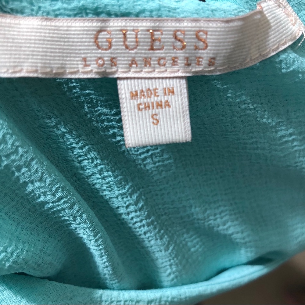 GUESS Aqua Blue Mini Dress Sz S - Picture 3 of 3